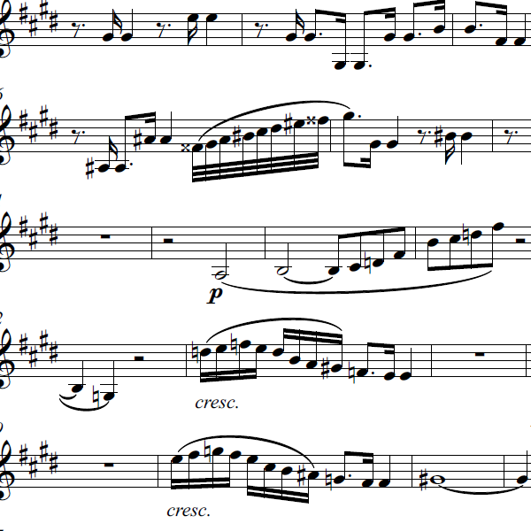 "Schilflieder" [horn part only (replacing viola)]